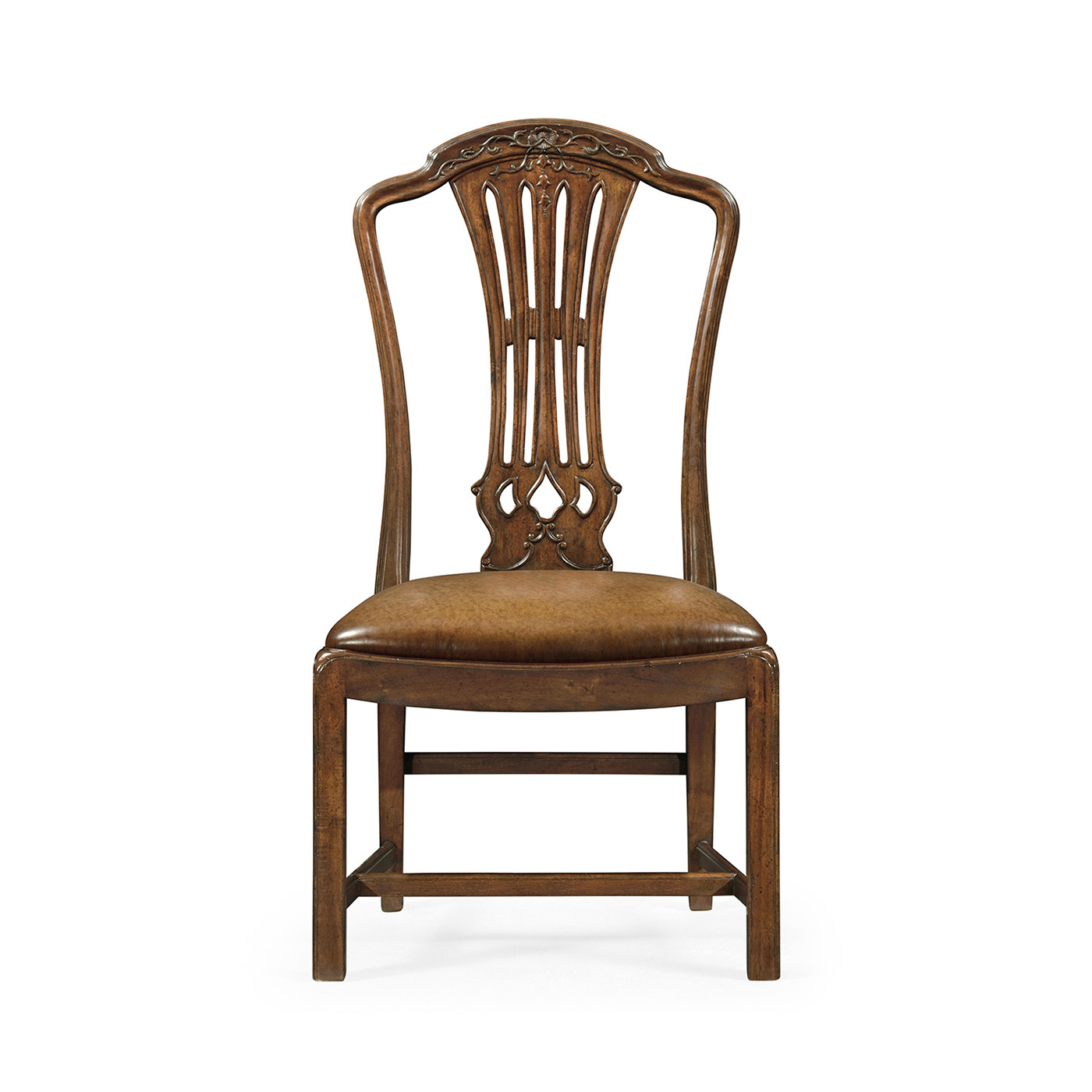Mahogany Pierced Splat Back Side Chair