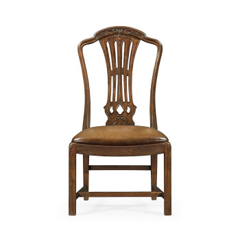 Mahogany Pierced Splat Back Side Chair