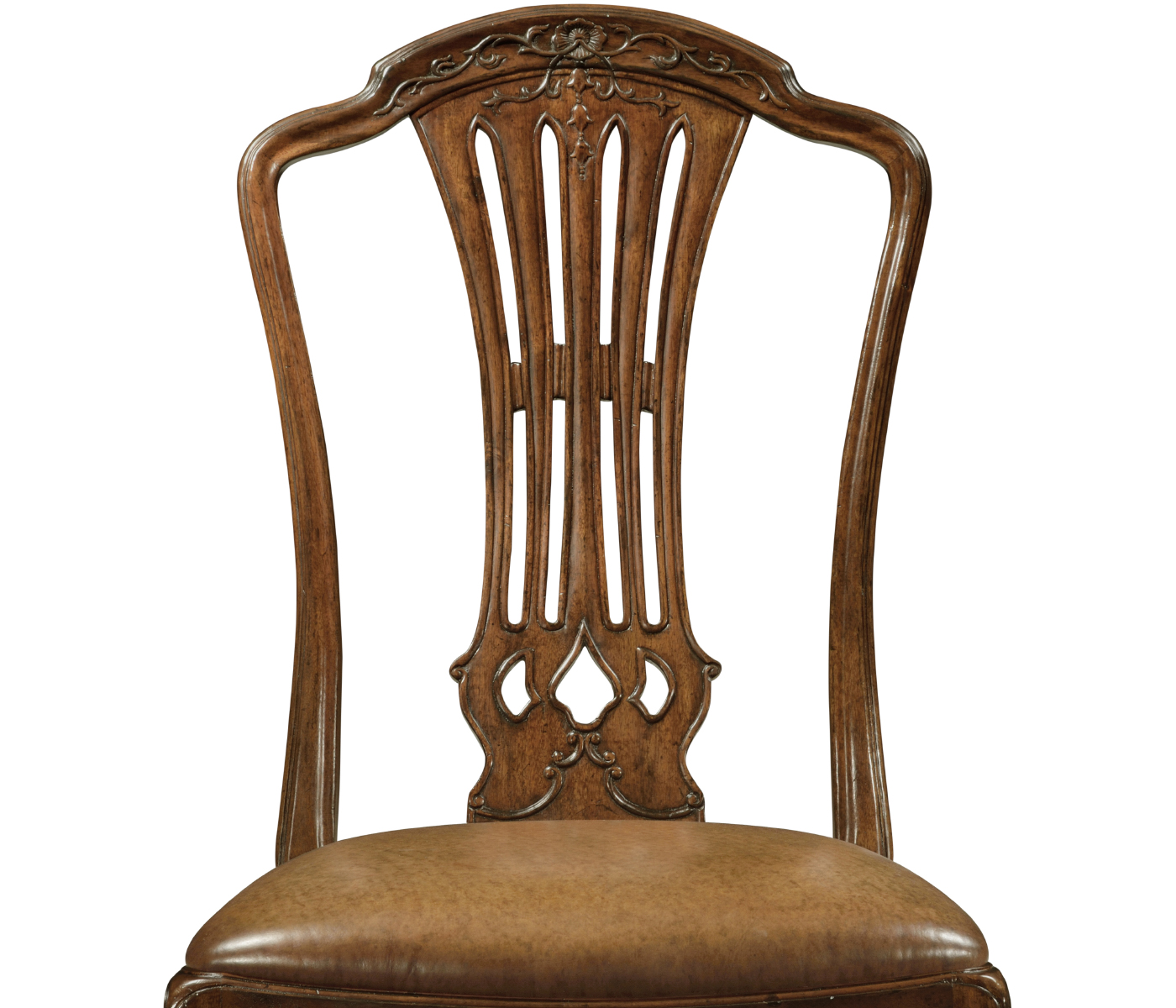 Mahogany Pierced Splat Back Side Chair