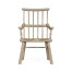 Rustic Grey Oak Country Arm Chair with A Plank Seat