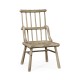 Rustic Grey Oak Country Side Chair with a Plank Seat