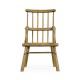 Rustic Natural Oak Country Side Chair with a Plank Seat