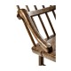 Rustic Dark Oak Country Side Chair with a Plank Seat