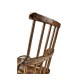 Rustic Dark Oak Country Side Chair with a Plank Seat