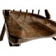 Rustic Dark Oak Country Side Chair with a Plank Seat