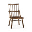 Rustic Dark Oak Country Side Chair with a Plank Seat