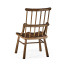Rustic Dark Oak Country Side Chair with a Plank Seat