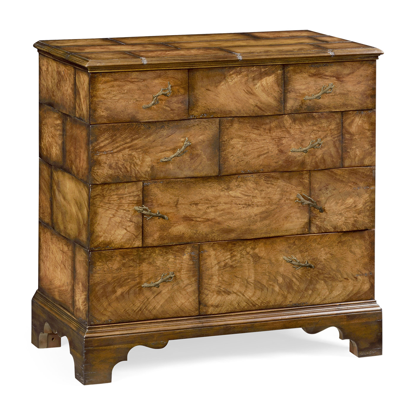 Rustic chest of four drawers heavy distress