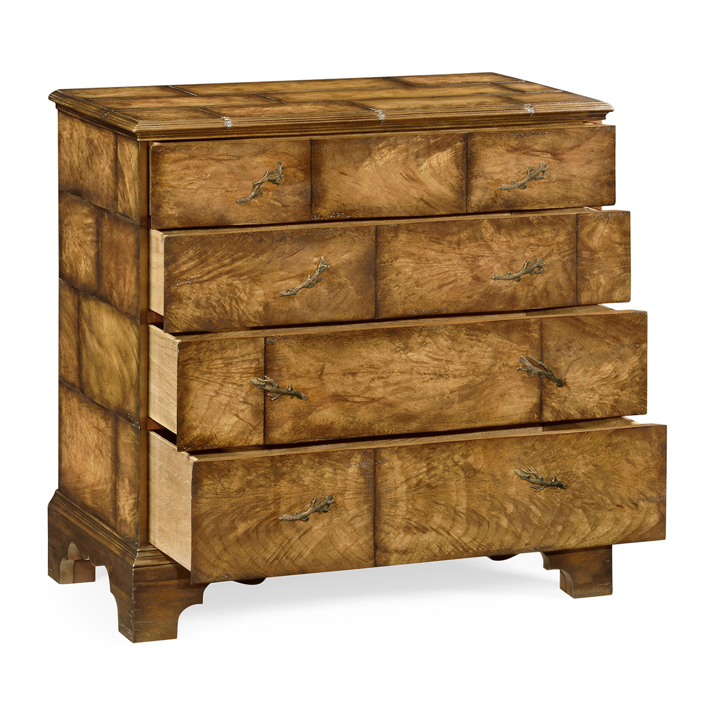 Rustic chest of four drawers heavy distress