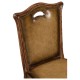 Chippendale country side chair leather upholstery with medium antique chestnut leather