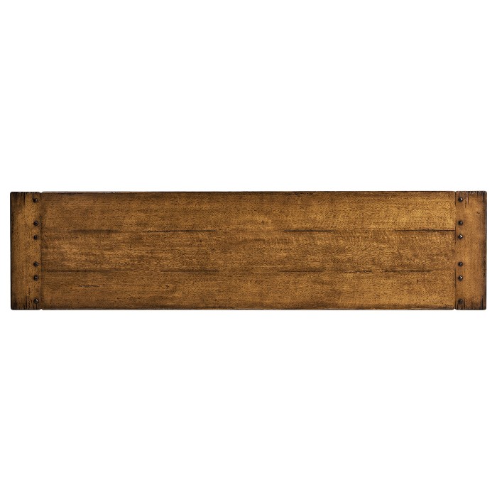 Large Figured Walnut Narrow Refectory Console
