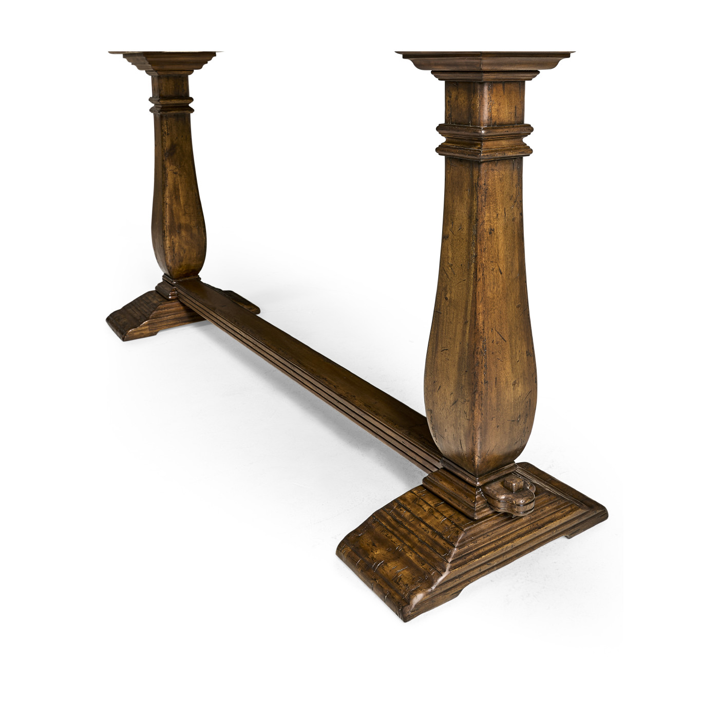 Large Figured Walnut Narrow Refectory Console