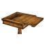 Walnut box on stand heavy distress