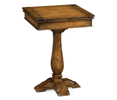 Walnut box on stand heavy distress