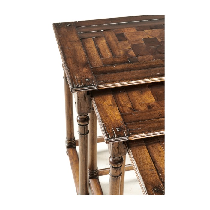 Nest of Three Country Oyster Tables