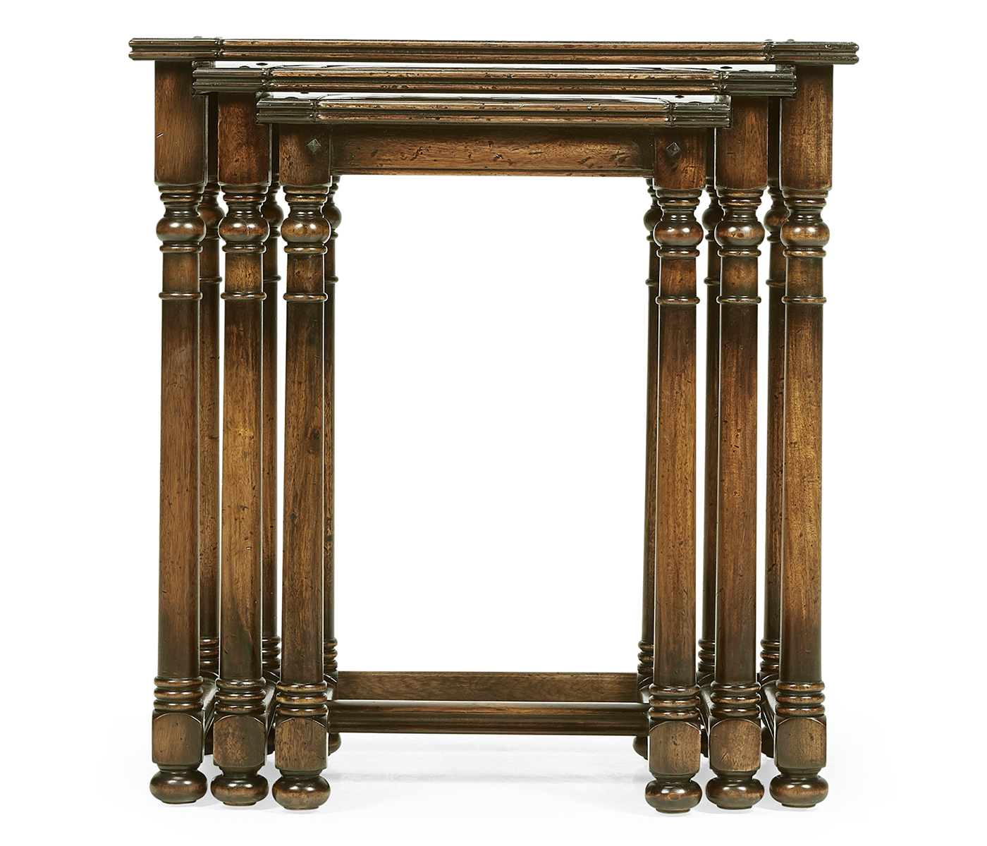 Nest of Three Golden Ale Tables