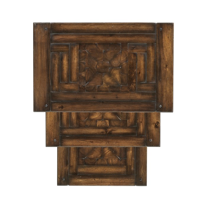 Nest of Three Golden Ale Tables