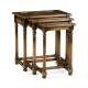 Nest of Three Golden Ale Tables