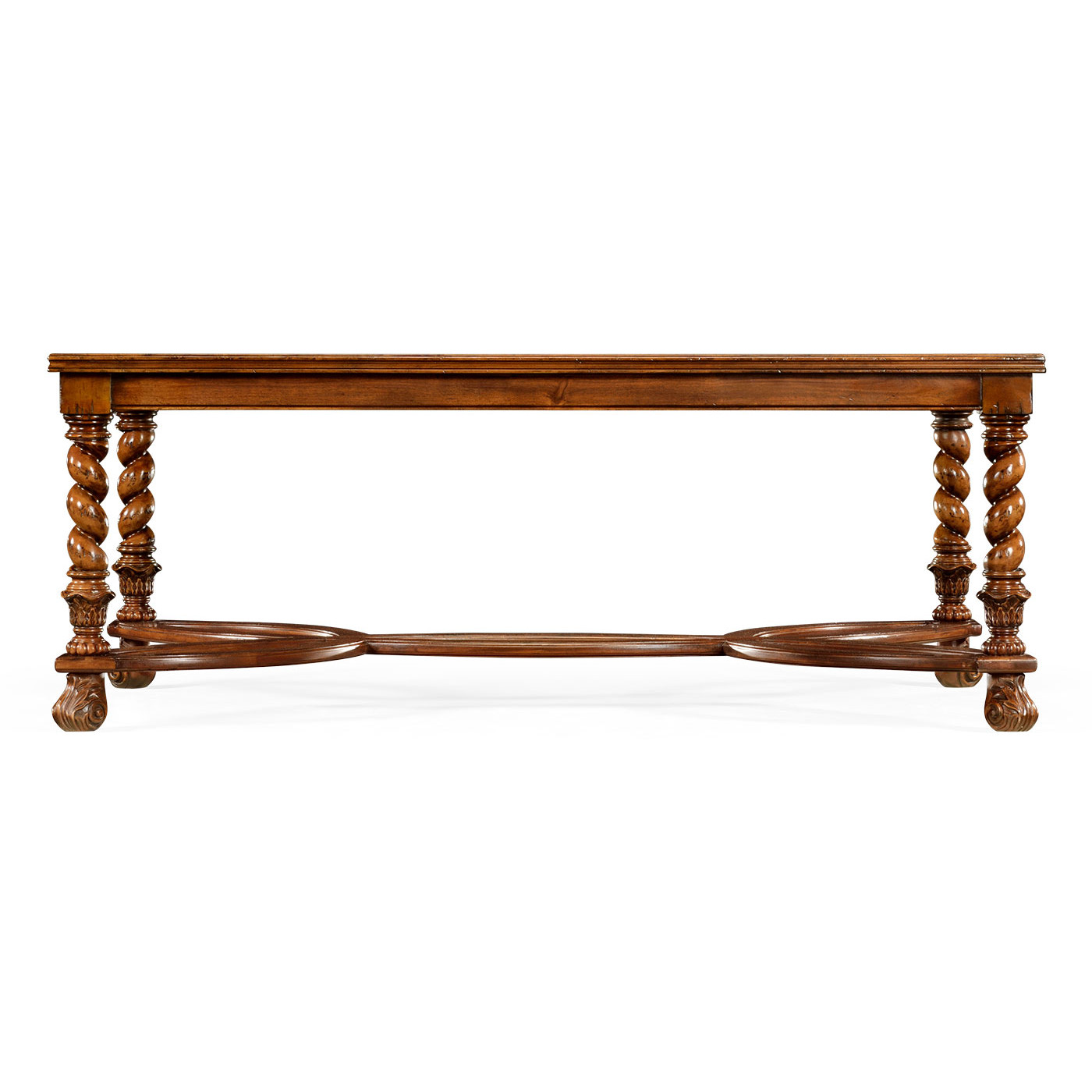 Oyster Coffee Table with a plain glass top