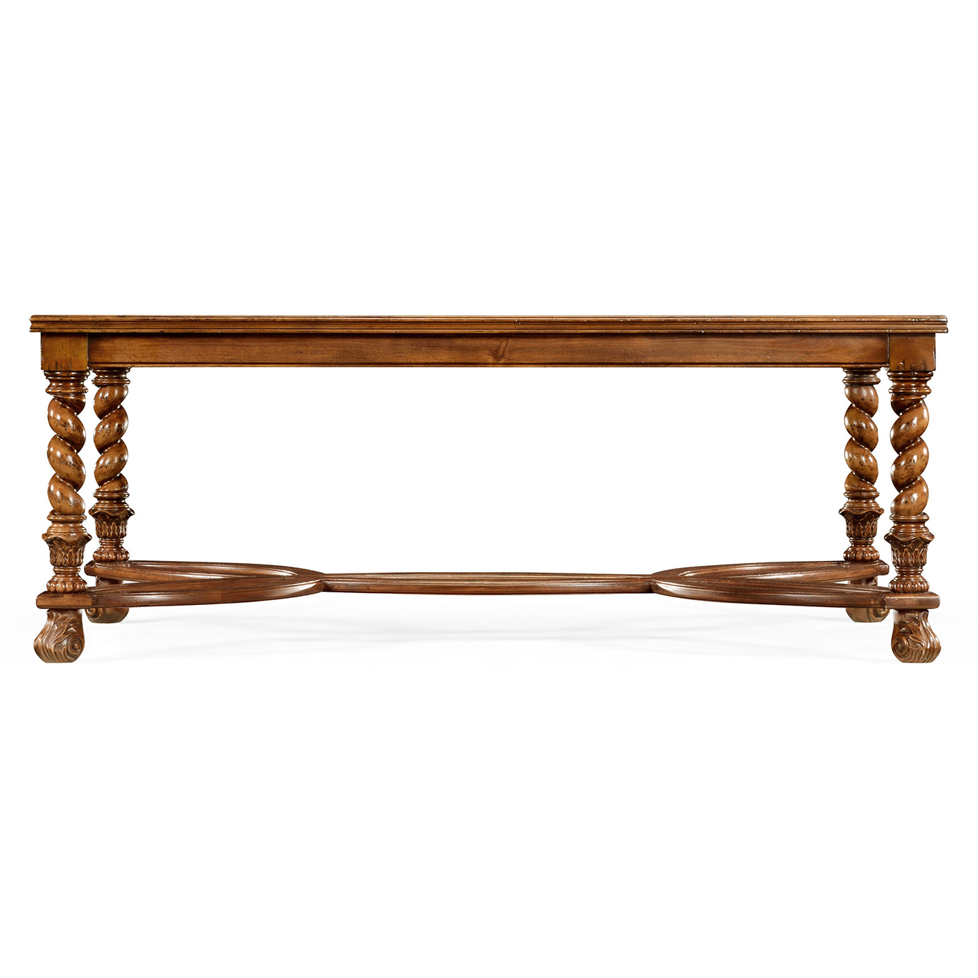 Oyster Coffee Table with a plain glass top