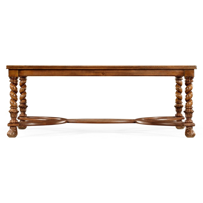 Oyster Coffee Table with a plain glass top