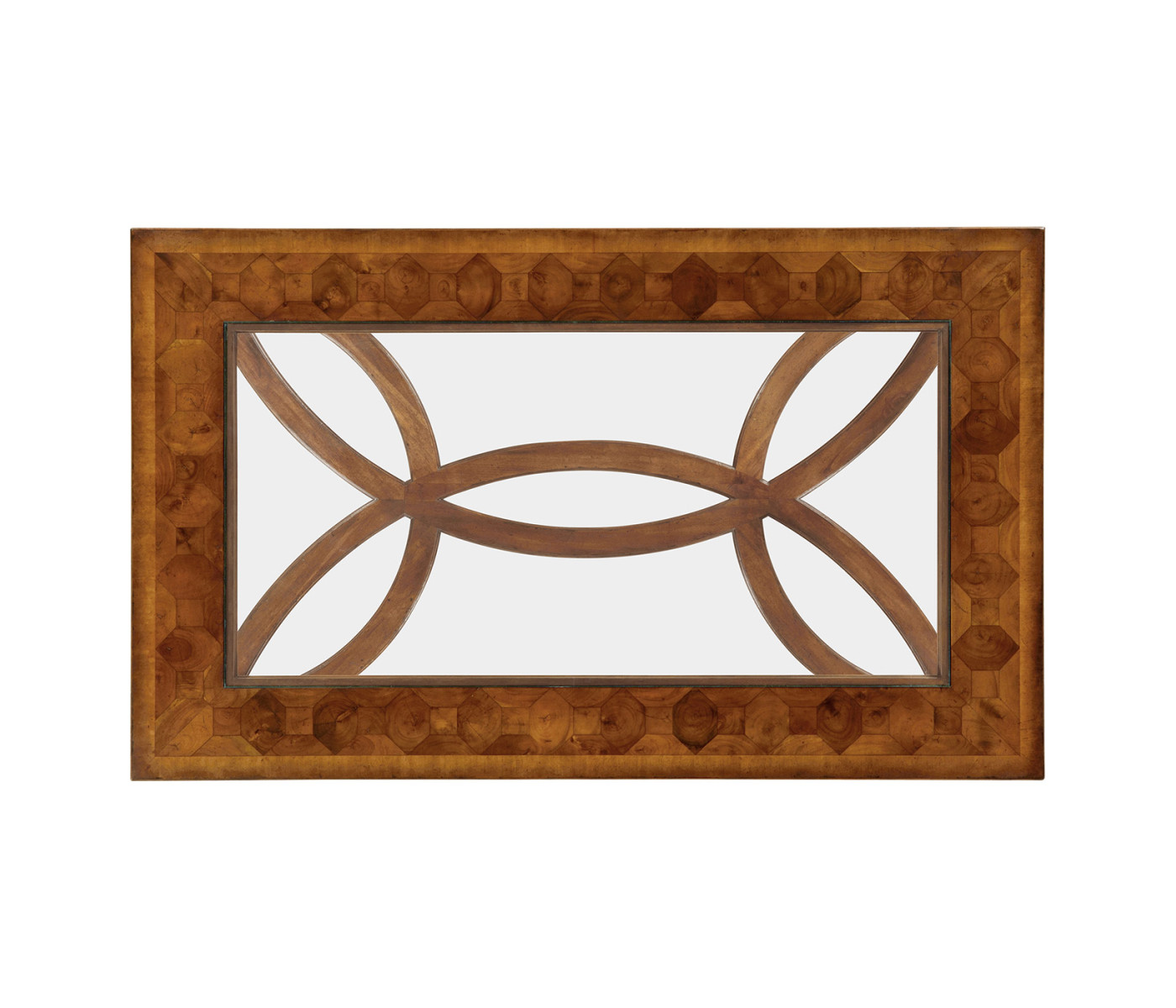 Oyster Coffee Table with a plain glass top