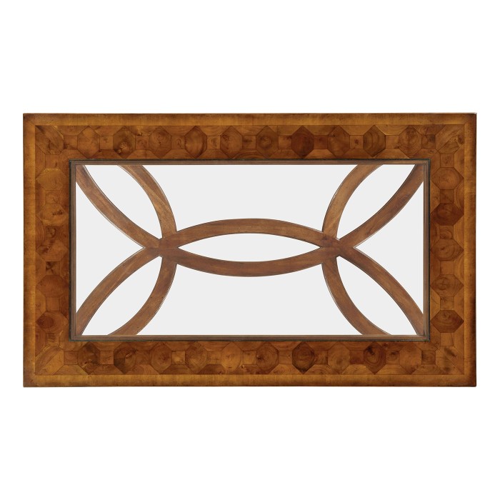Oyster Coffee Table with a plain glass top
