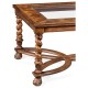 Oyster Coffee Table with a plain glass top