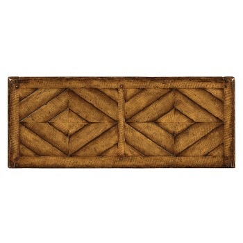 Figured walnut small console