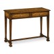 Figured walnut small console