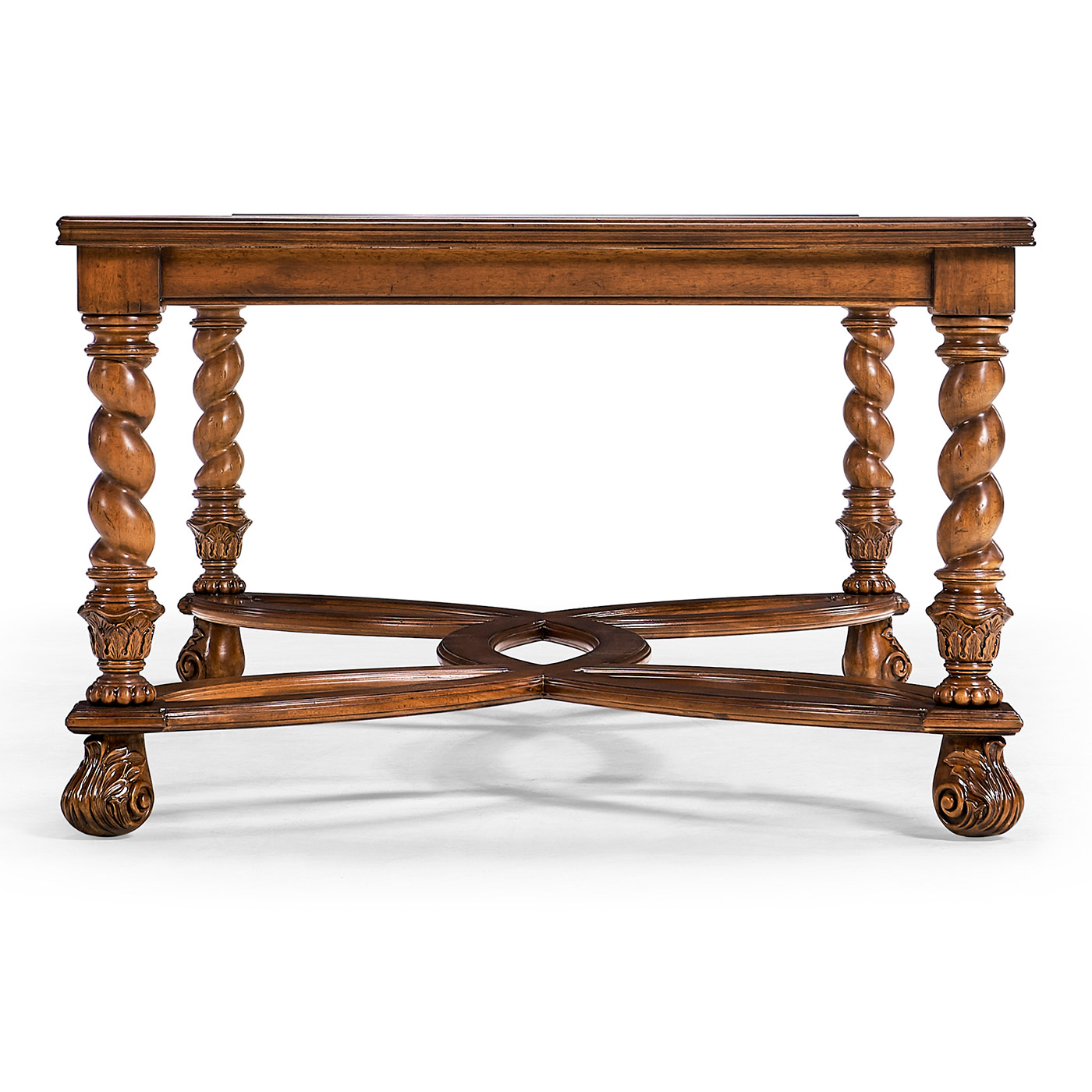 Rectangular oyster & églomisé coffee table