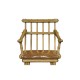Rustic Natural Oak Arm Bar Stool