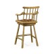 Rustic Natural Oak Arm Bar Stool