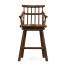 Rustic Dark Oak Arm Bar Stool