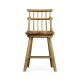 Rustic Natural Oak Side Bar Stool