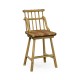 Rustic Natural Oak Side Bar Stool