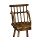 Rustic Dark Oak Side Bar Stool