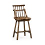Rustic Dark Oak Side Bar Stool