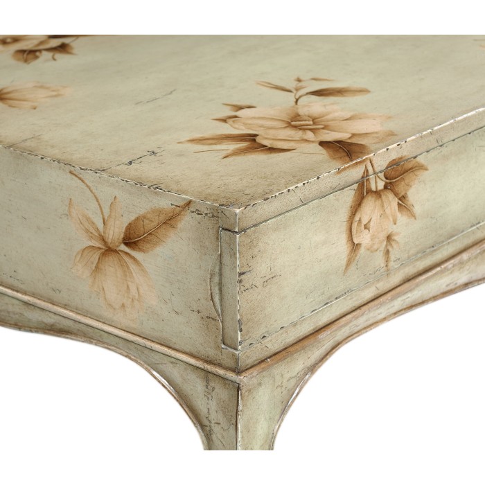 Painted floral coffee table