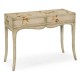 Painted antique olive floral console (Small)