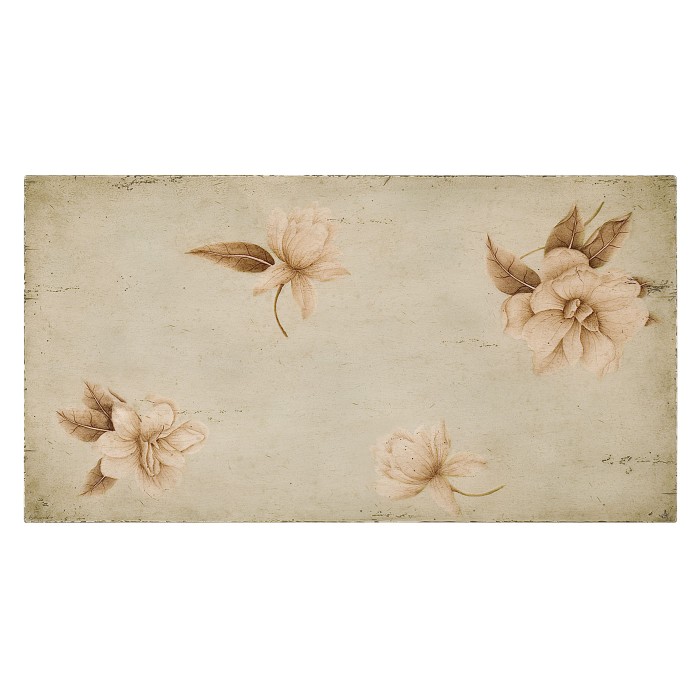 Paint antique olive floral chest (Small)