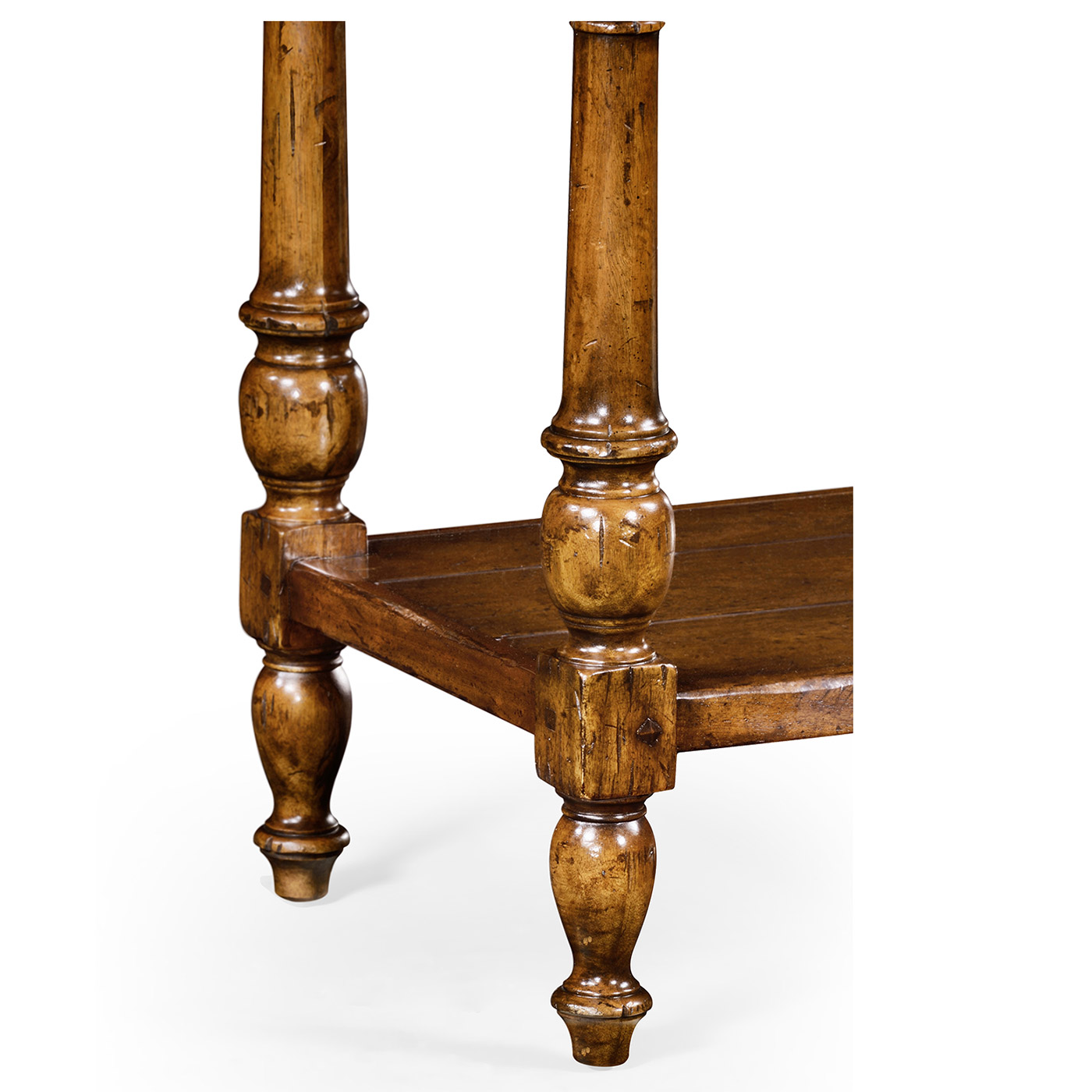 Country style walnut side table