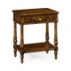 Country style walnut side table
