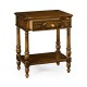 Country style walnut side table