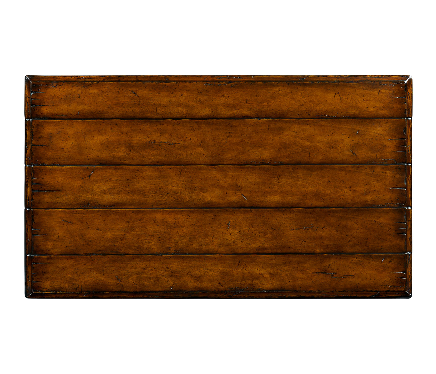 Planked walnut coffee table