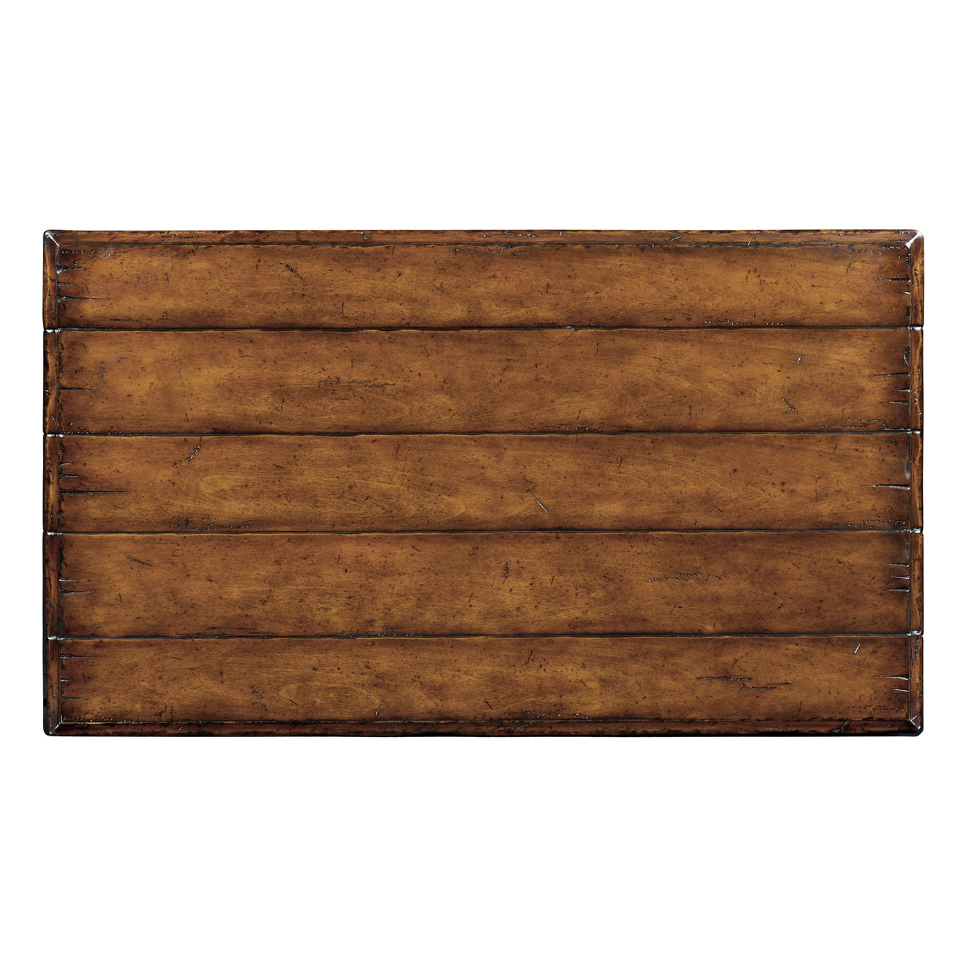 Planked walnut coffee table