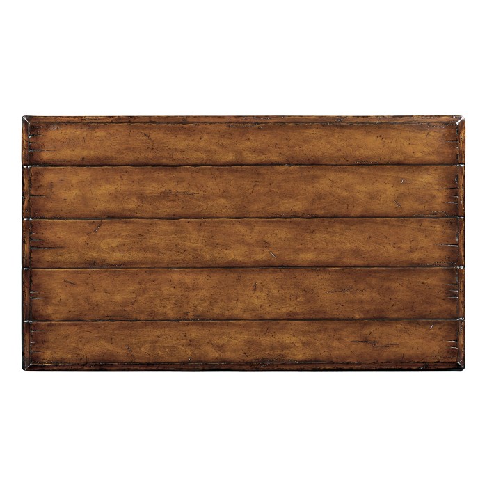Planked walnut coffee table