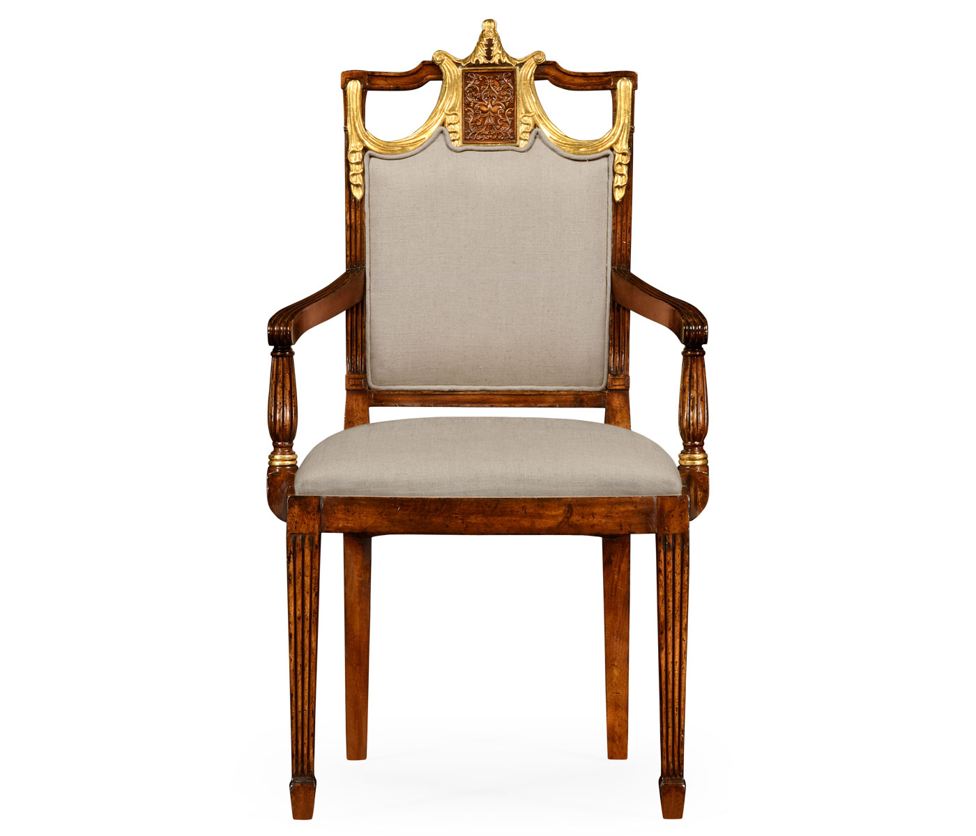 Neo-classical dining chair with gilded swag back (Arm)