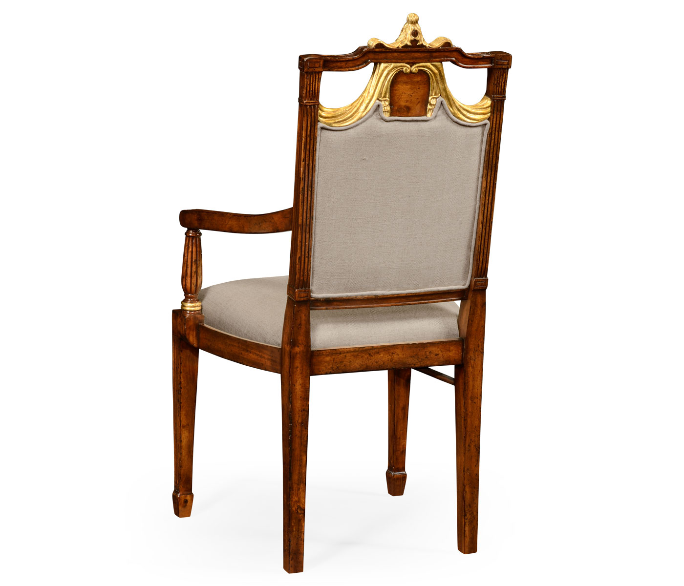 Neo-classical dining chair with gilded swag back (Arm)