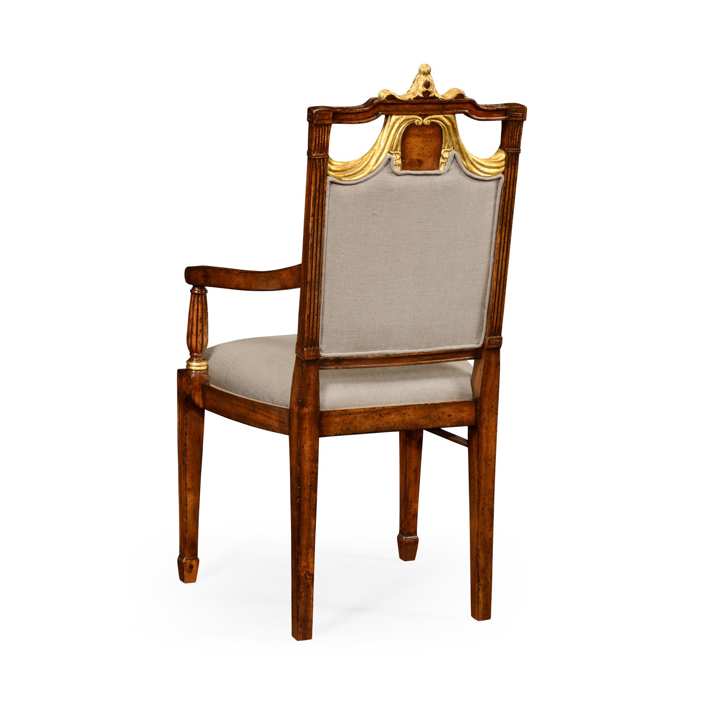 Neo-classical dining chair with gilded swag back (Arm)